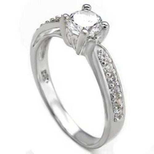 Sterling Silver CZ Engagement Ring size 5-9 by  Blades and Bling Sterling Silver Jewelry