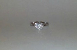 Sterling Silver CZ Heart Engagement Ring size 5-9 - Blades and Bling Sterling Silver Jewelry