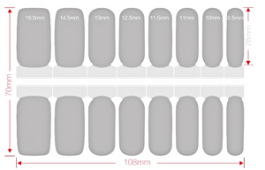 Nail Wraps Strips Sizing Chart Template