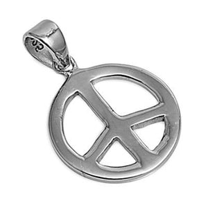 Sterling Silver Peace Sign Symbol pendant - Blades and Bling Sterling Silver Jewelry