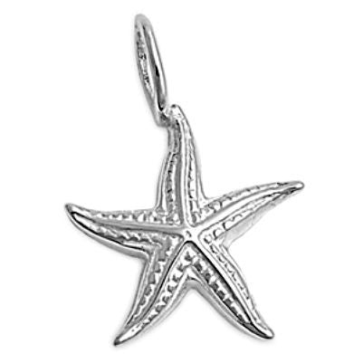 Sterling Silver Detailed Starfish pendant (Star Fish)