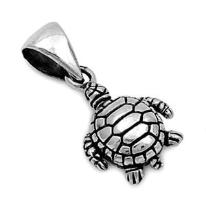 Sterling Silver Baby Turtle pendant - Blades and Bling Sterling Silver Jewelry