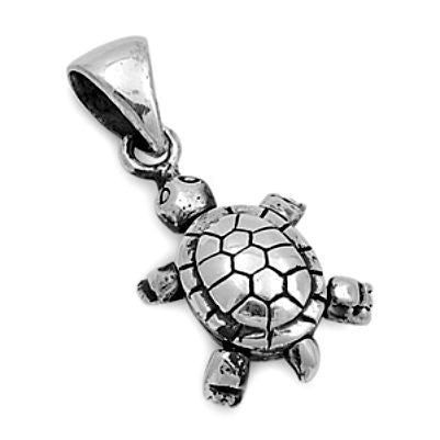 Sterling Sivler Itty Bitty Tiny Turtle pendant