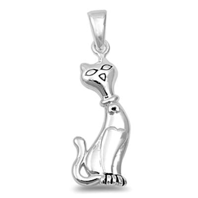 Sterling Silver Le Chat Cat pendant