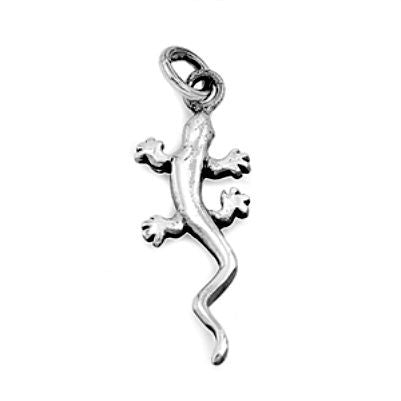 Sterling Silver Cute Long Skinny Lizard pendant - Blades and Bling Sterling Silver Jewelry