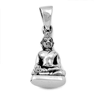 Sterling Silver Buddha Handcrafted pendant - Blades and Bling Sterling Silver Jewelry