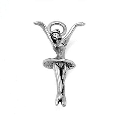 Sterling Silver Joyful Dancer Ballerina pendant - Blades and Bling Sterling Silver Jewelry