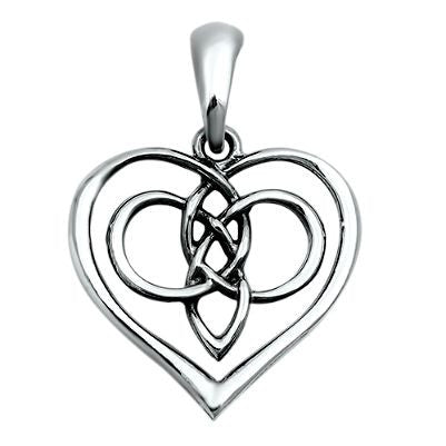 Sterling Silver Twisted Heart Celtic Knot Mother pendant