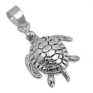 Sterling Silver Sea Turtle pendant - Blades and Bling Sterling Silver Jewelry