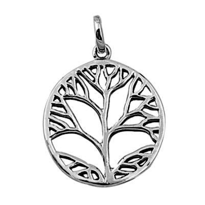 Sterling Silver Autumn Family Tree of Life pendant (Yggdrasil) - Blades and Bling Sterling Silver Jewelry