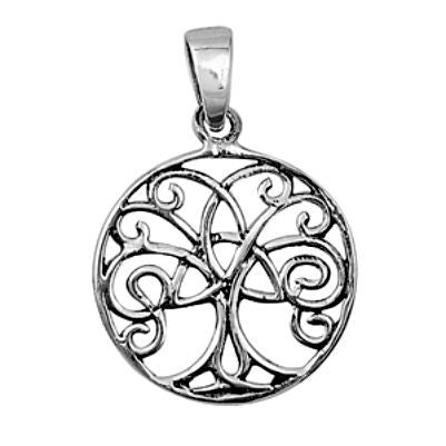 Womens Tree of Life Celtic Silver Pendant