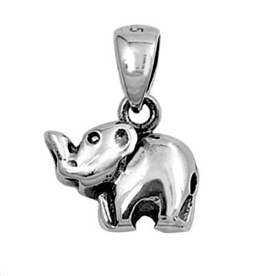 Sterling Silver Small Detailed Elephant pendant - Blades and Bling Sterling Silver Jewelry