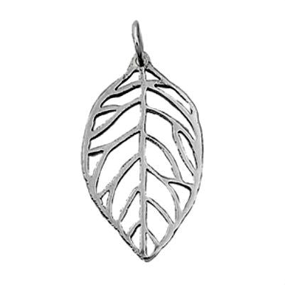 Sterling Silver Leaf pendant (Designer Inspired) - Blades and Bling Sterling Silver Jewelry