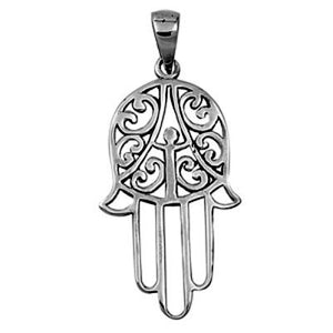 Sterling Silver Detailed Hand of God pendant