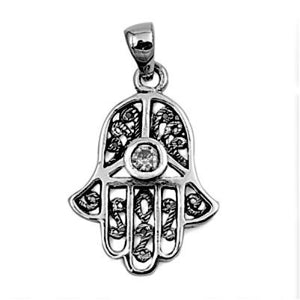 Sterling Silver Eye and Hand of God Infinity pendant - Blades and Bling Sterling Silver Jewelry
