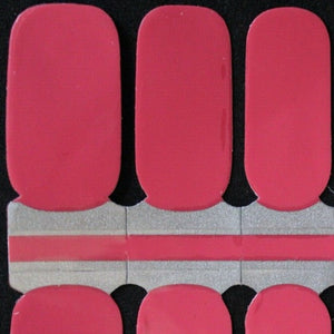 Medium pink nail polish wraps