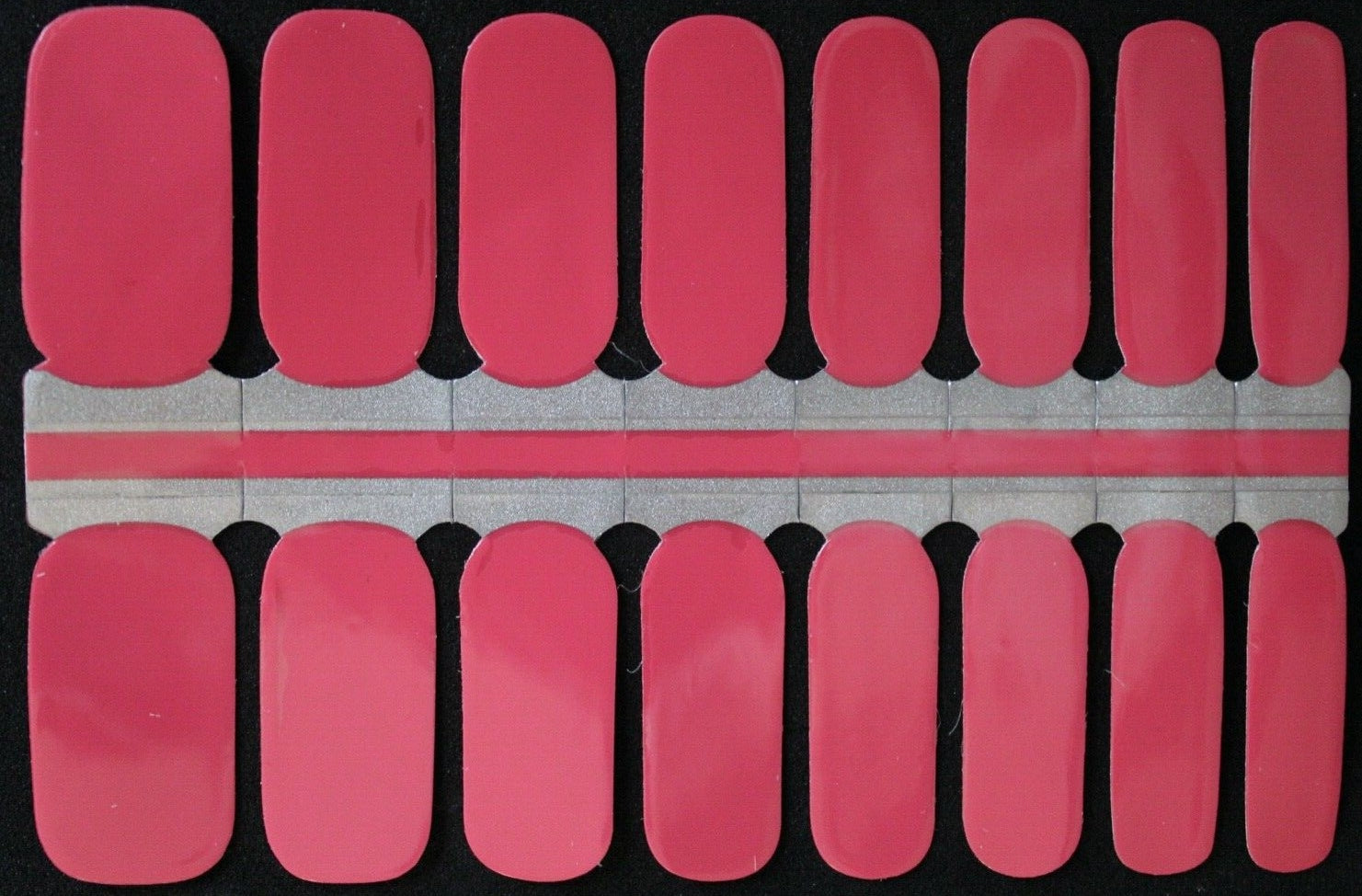 Pink coral nail sticker wraps polish