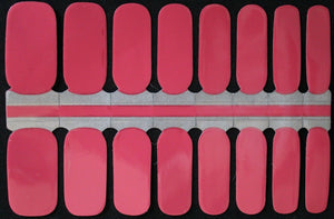 Pink coral nail sticker wraps polish