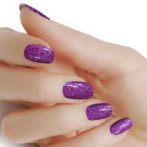 Purple nail polish wraps