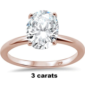 3 carat oval cut solitaire ring