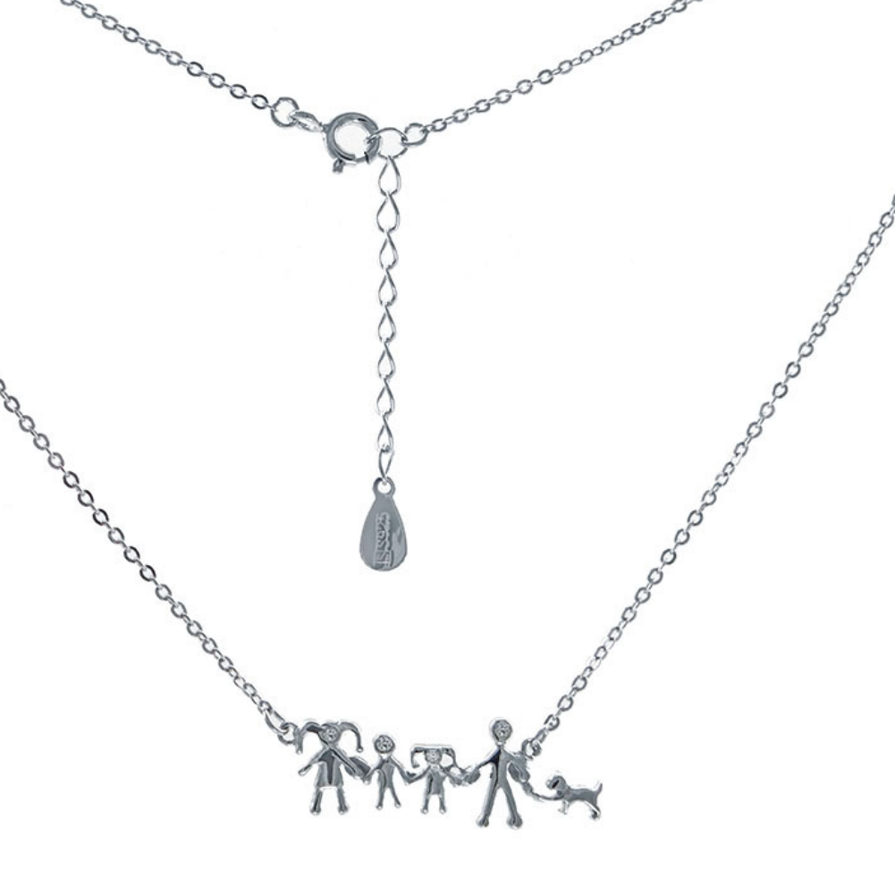 Dog and family necklace