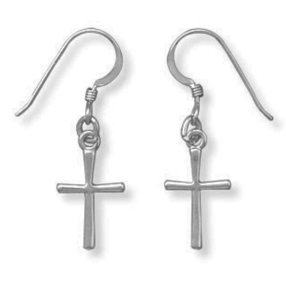 Cross dangle earrings