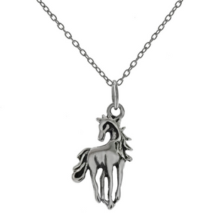 Womens and childrens western pony necklace 