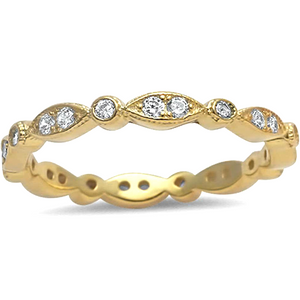 Womens all seeing eye eternity ring with diamond and round shaped settings in yellow gold