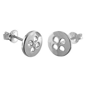 .925 Sterling Silver Button earrings