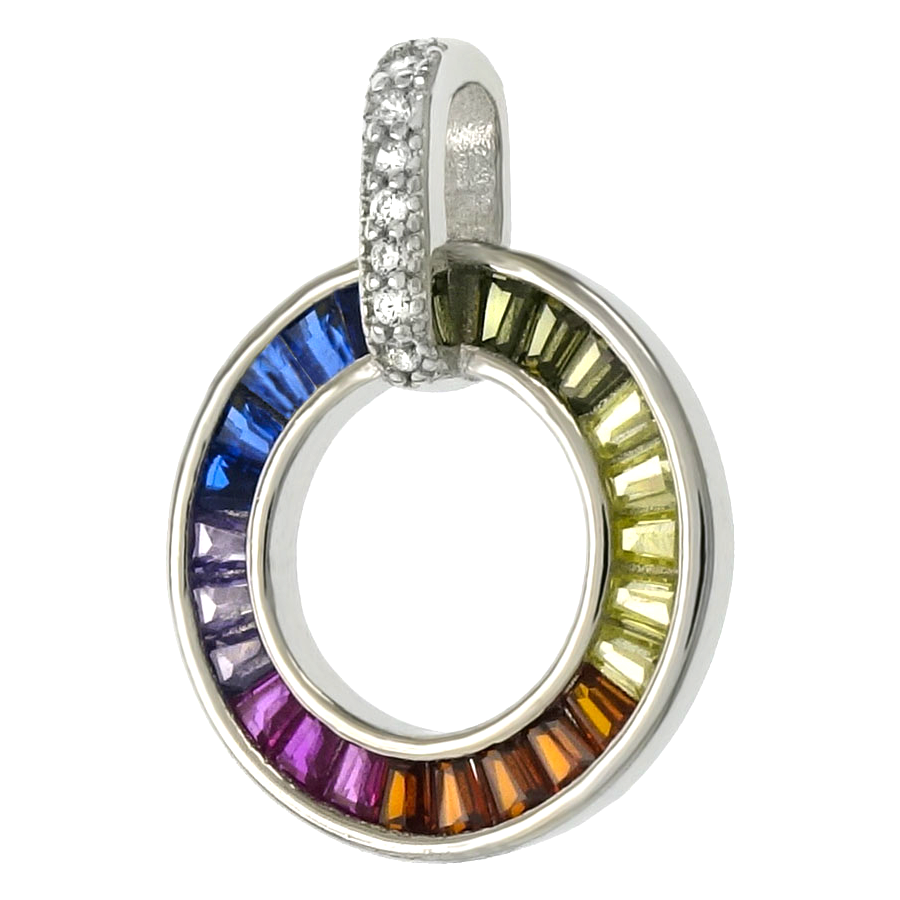 Sterling Silver rainbow pendant