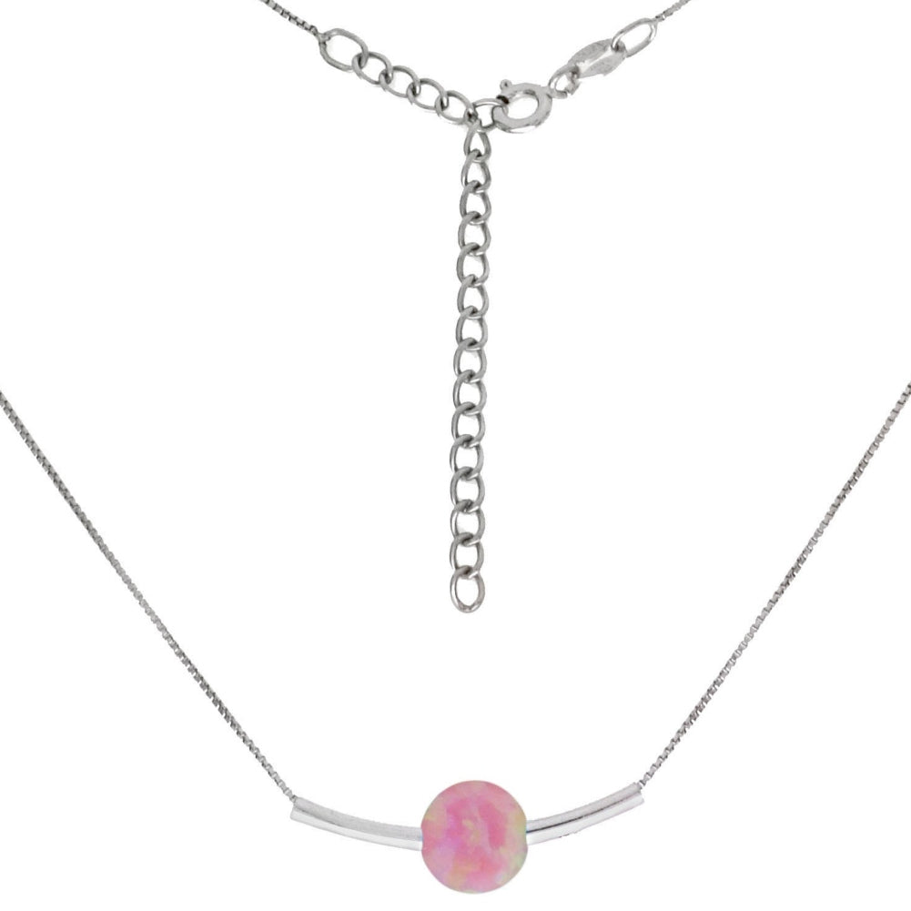 Pink opal necklace