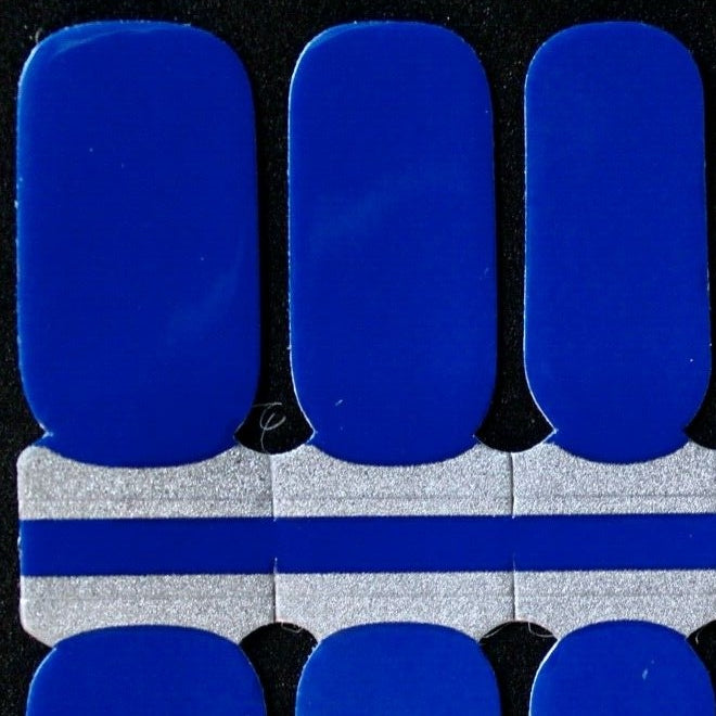 Royal blue nail wraps strips