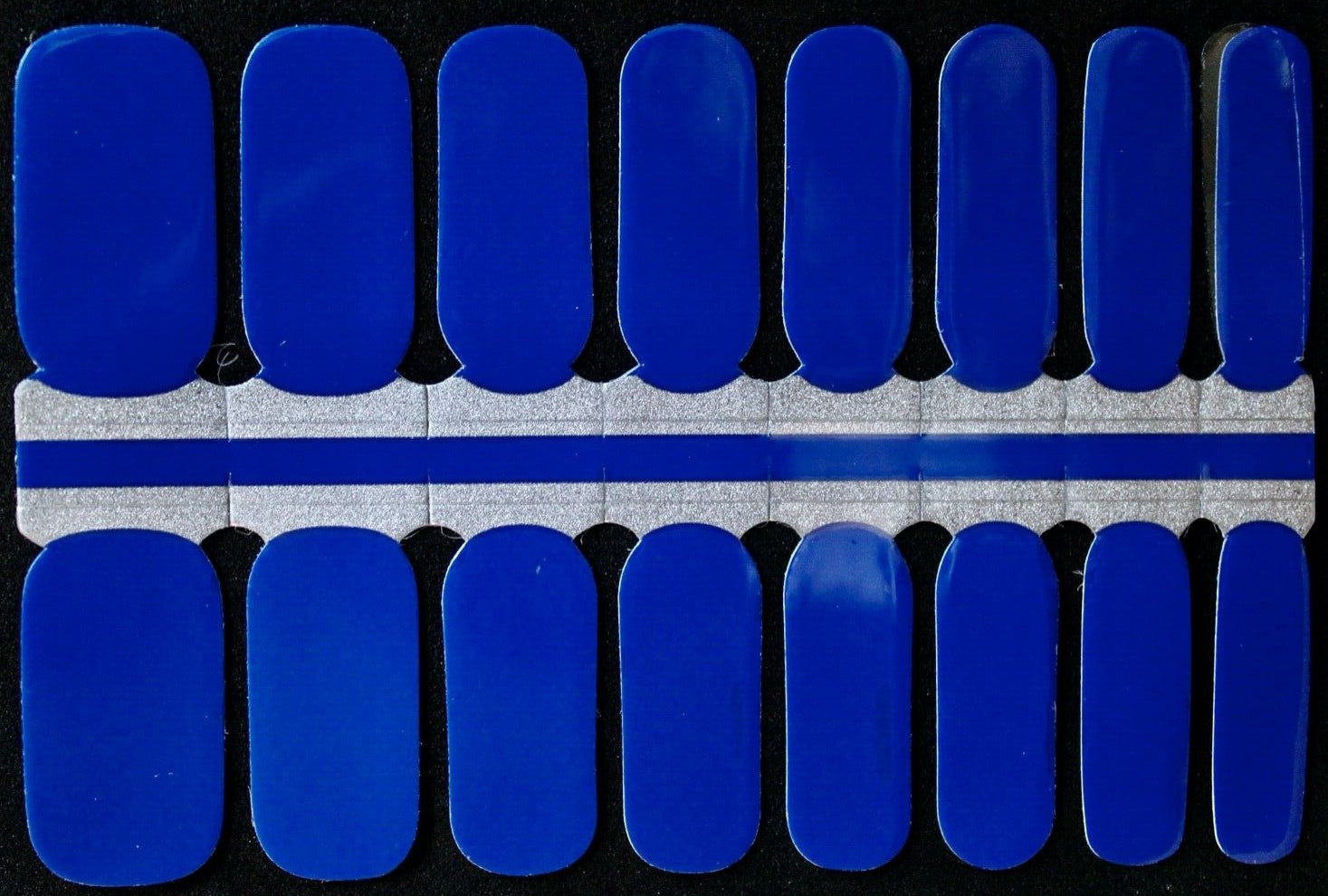 Electric blue nail polish wraps strips