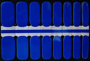 Electric blue nail polish wraps strips