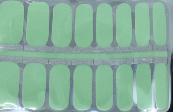 Light green nail polish strips stickers