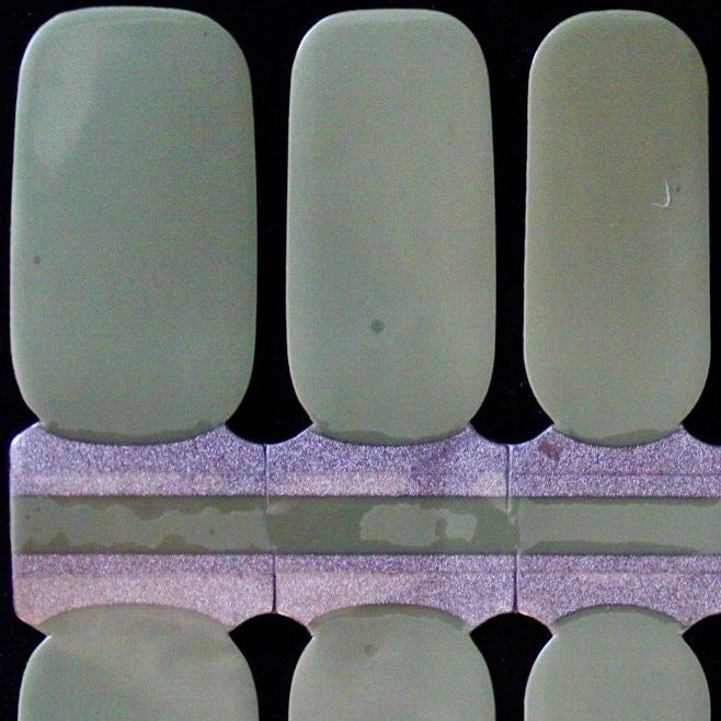 Solid Olive Green nail polish wraps stickers