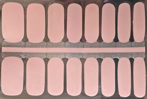 Solid Pale Pink Manicure Nail Polish Wraps Strips For Ladies and Girls