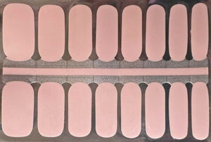 Solid Pale Pink Manicure Nail Polish Wraps Strips For Ladies and Girls