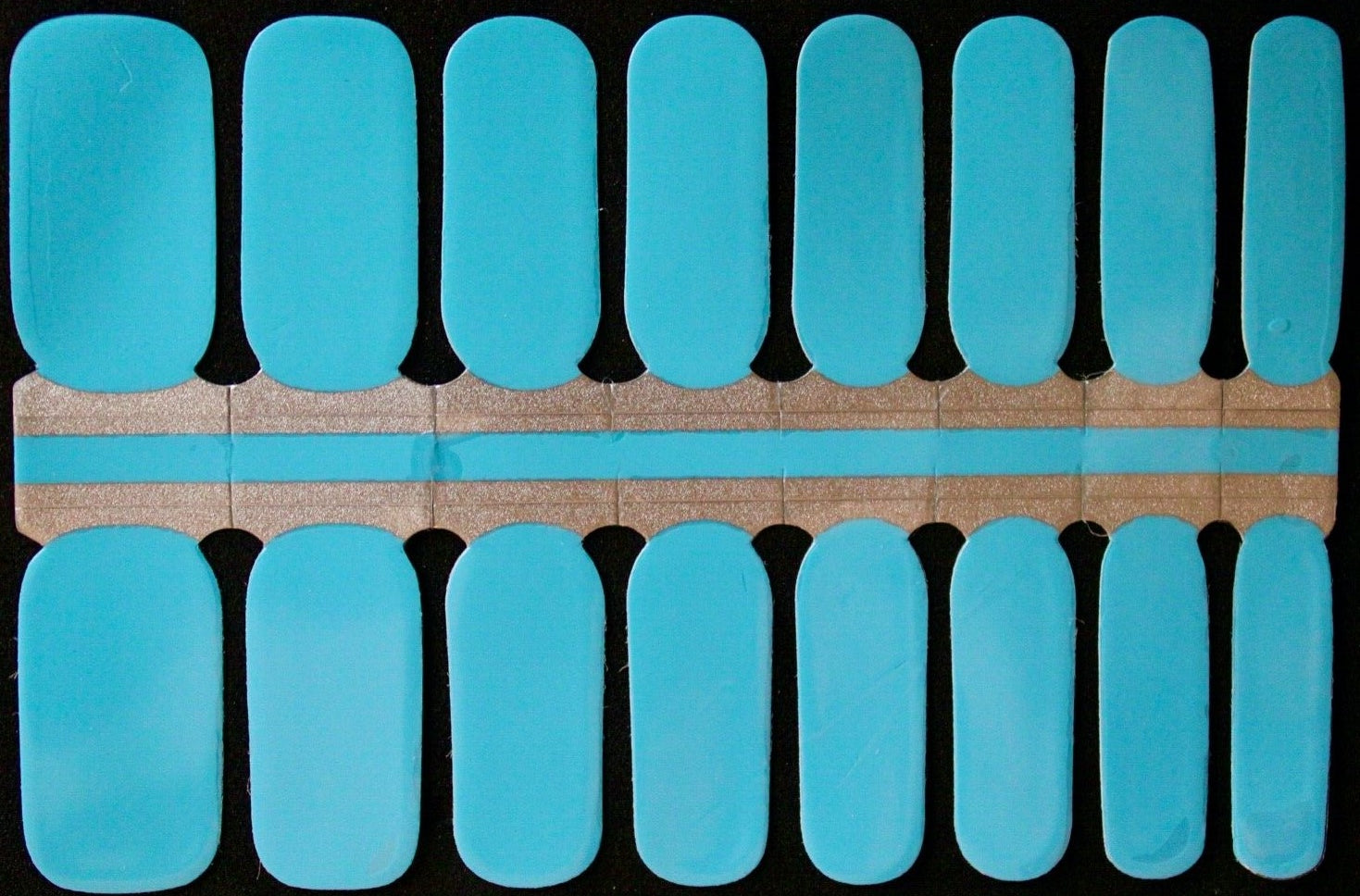 Solid blue teal nail wraps polish strips