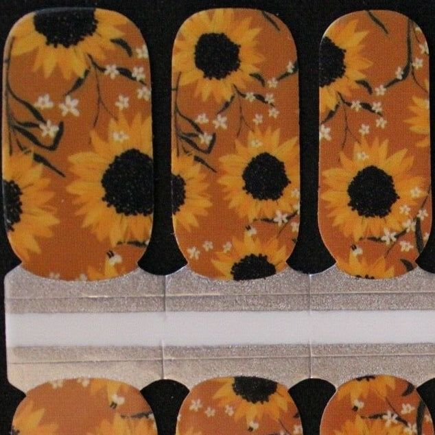 Sunflower nail polish wraps strips