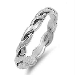 Sterling Silver CZ Infinity Eternity Ring Size 1-4 - Blades and Bling Sterling Silver Jewelry
