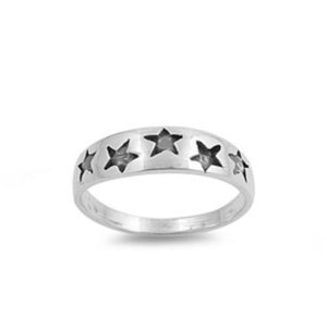 Sterling Silver CZ Star Ring Size 1-5 by  Blades and Bling Sterling Silver Jewelry