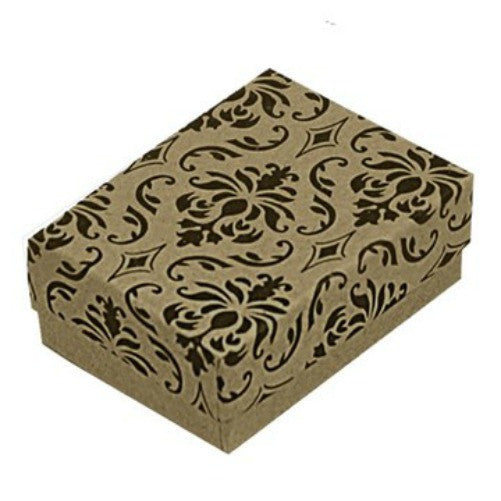 Damask gift box free with purchase of ladies twin heart ring
