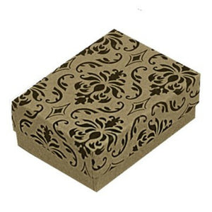 Damask gift box free with purchase of ladies twin heart ring