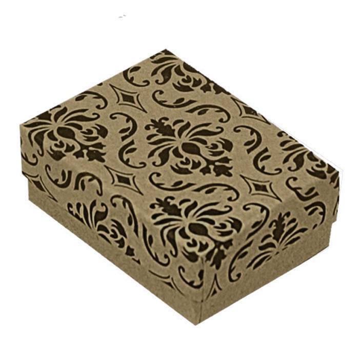 Cute paisley gift box free with purchase of Sterling Silver Fashion marquise and round wraparound band ring
