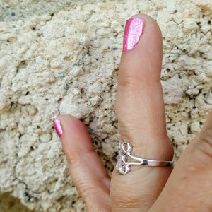 Plus size sterling silver ring