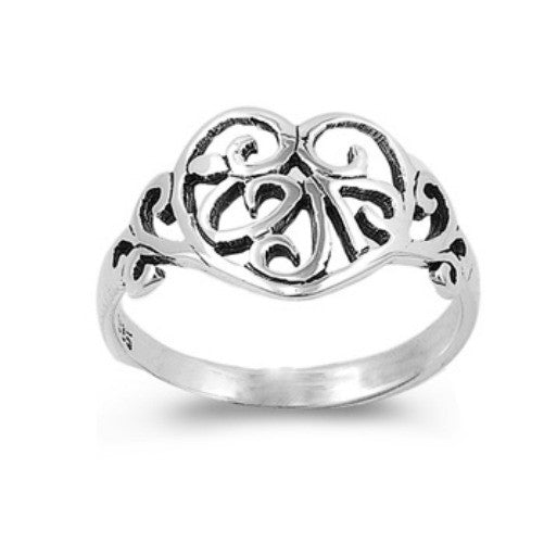 Womens Celtic heart ring
