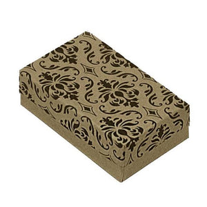 Cute damask ring box comes free with our infinity heart ring